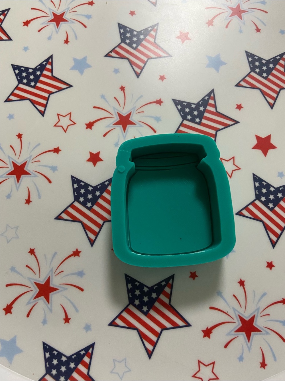 Teal Silicone Jar-Shaped mold
